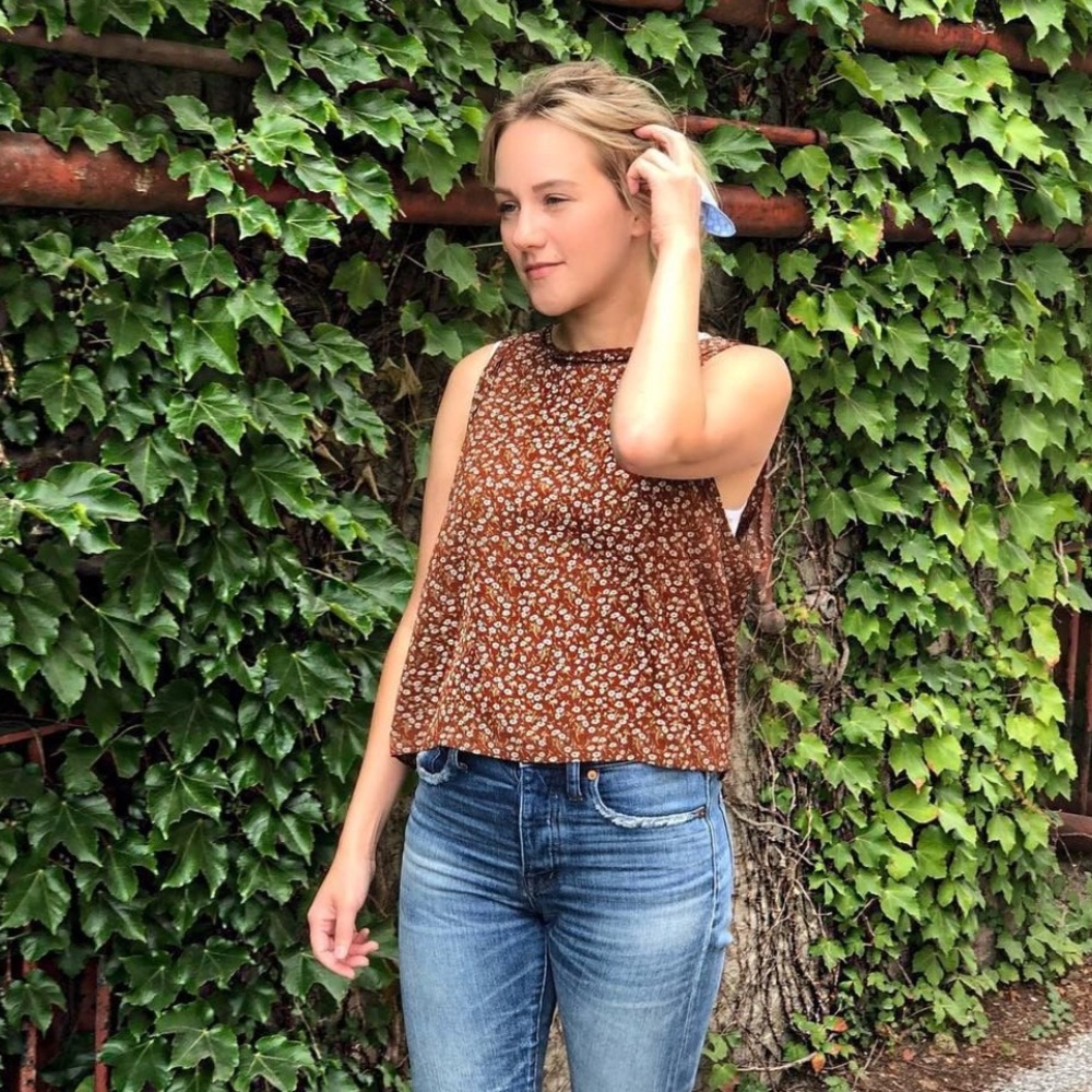Rust Floral Tank
